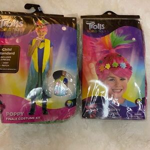 DreamWorks Trolls World Tour Poppy Costume Kit-Wig – Child Standard w/Microphone